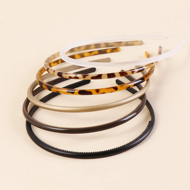 

5PCS Hair Hoop Band Plastic Retro Thin Hair Hoop Nonslip Headband Hair Band for Women & Girls Headwear Hair Accessories