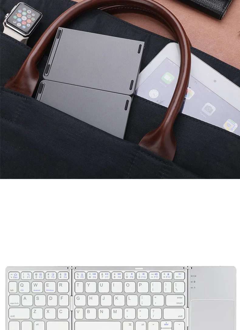 gaming pc keyboard Bluetooth Wireless Mini Keyboard Portable Folding With Touch Pad For Computer PC Laptop Android Tablet iPad MacBook Notebook cheap computer keyboard