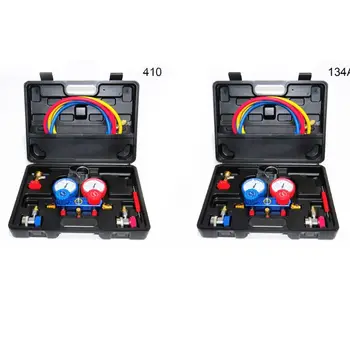 

R134A/410 AC Air Conditioner Dual Manifold Gauge Set Double Table Fluorine Kit