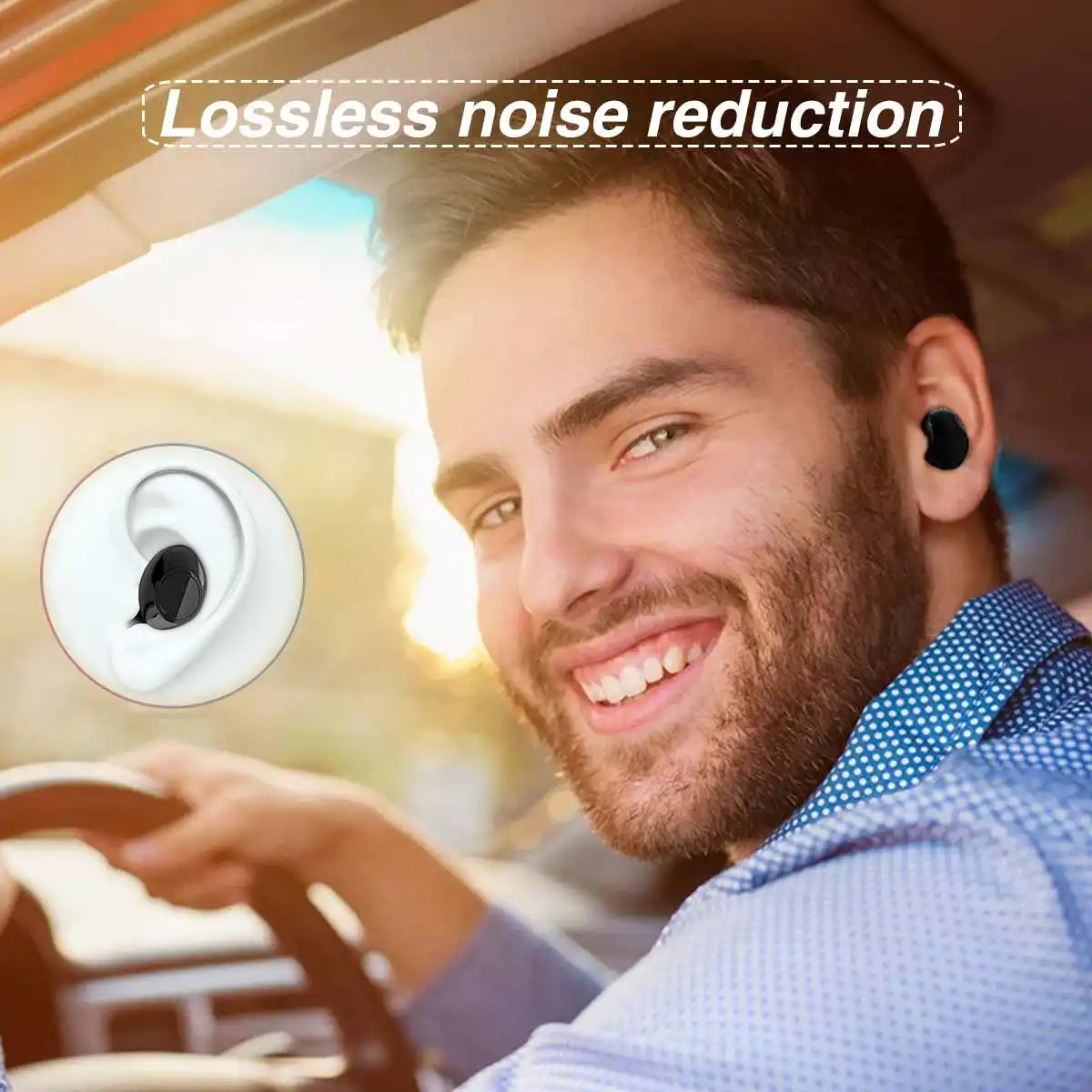 TWS bluetooth наушники-вкладыши туры Беспроводной стерео без потерь Шум снижение одним нажатием кнопки Управление наушники с зарядный чехол