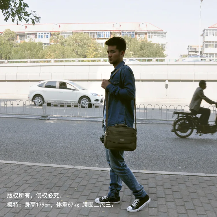 

[Factory Price] guan ying New Style Men's Bag Shoulder Bag Shoulder Handbag Leisure Bag Snowflake of H0512
