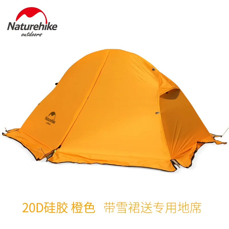 Палатка Naturehike 20D из силиконовой ткани сверхлегкая 1 человек двухслойная