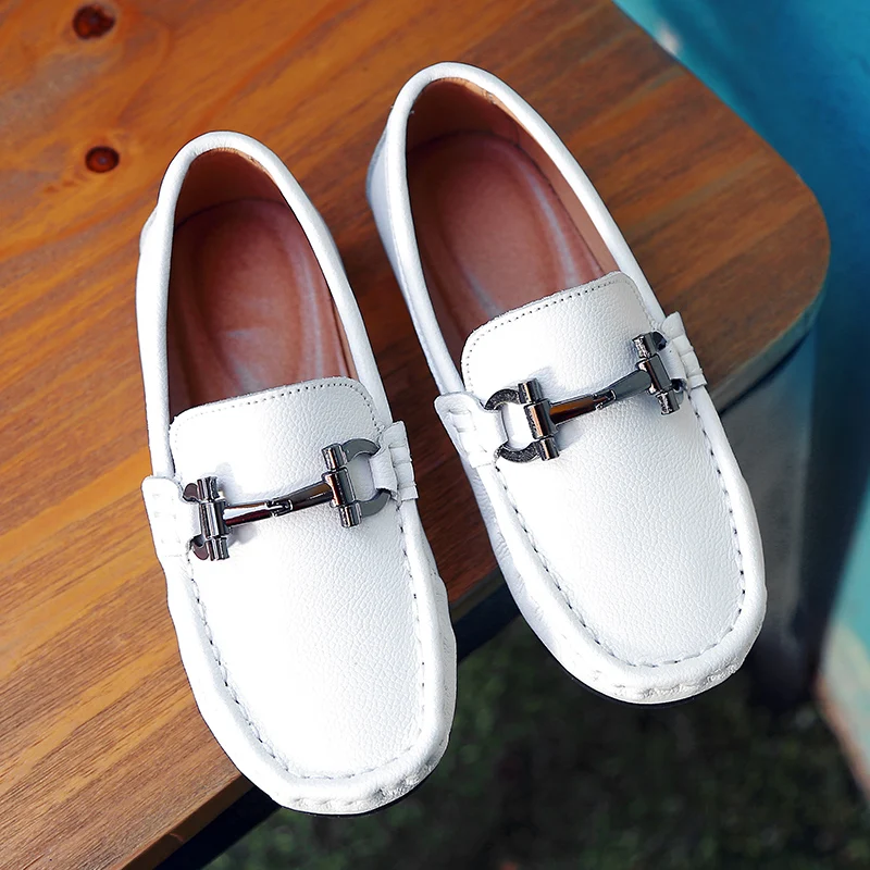 Children Shoes For Boys Girls Loafers Sneakers Baby Soft Kids Genuine Leather Casual Toddler Flats Loafers Moccasin White Shoes