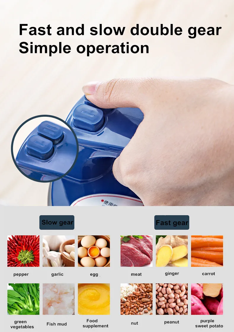 8L Commercial  Meat Grinder 1200W High-power Minced Meat Blender Home Electric Stainless Steel Pepper Garlic Crusher Device 2