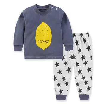 

Autumn Pajamas For Children Long Sleeve Cotton Pajamas Suit Cartoon Printed Clothing Set Baby Boys Girls Underwear Sets