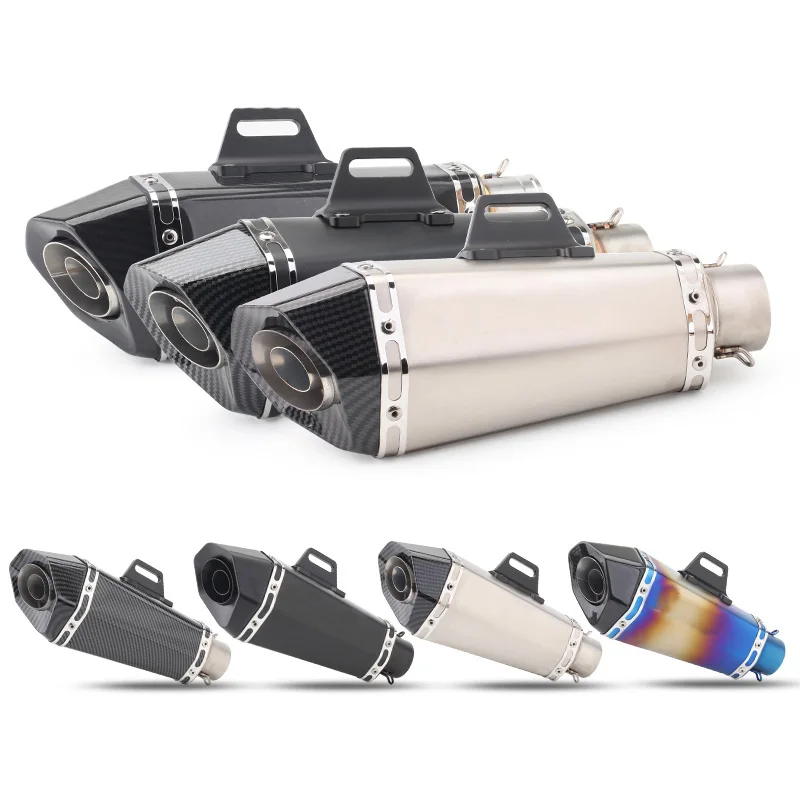 

Universal Motorcycle Akrapovic Exhaust Muffler with DB Killer Carbon Fiber Escape for MT07 MT09 MT10 R1 R3 Ninja400 Z250 Z900