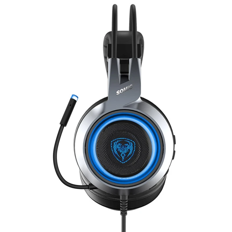 SOMiC G951 USB светодиодный игровой наушник дышащий 3 цвета подсветка бас стерео