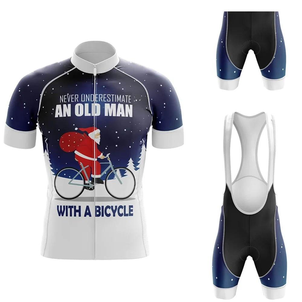 

2020 Christmas Cycling Jersey Set Santa Claus Cycling Clothing Road Race Bike Suit Bicycle Bib Shorts MTB Wear Maillot Culotte
