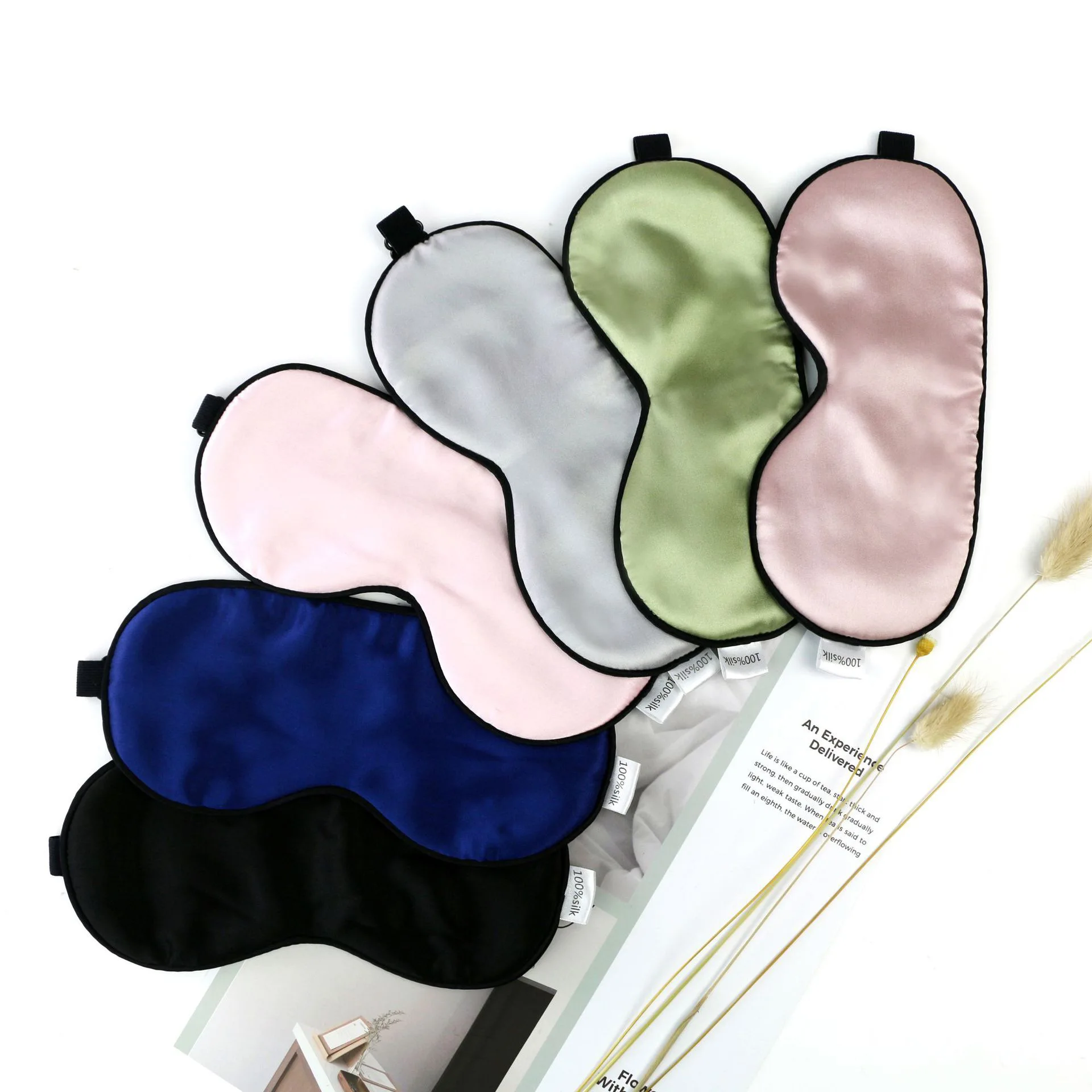 

Silk Eye Mask 100% Mulberry Silk Filling Sleep Full Blackout Double-Sided Real Silk Eye Mask Customizable Wholesale