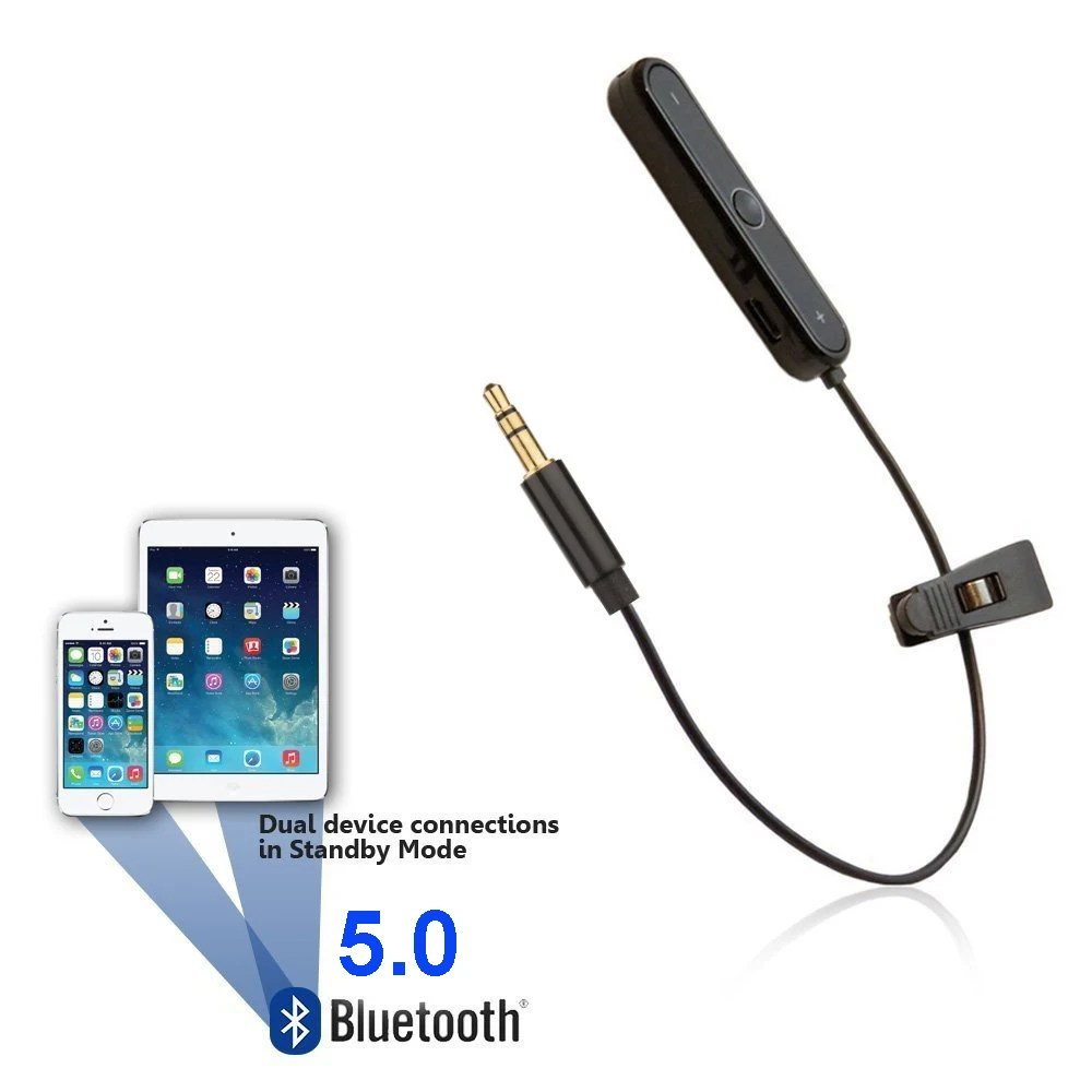 Bluetooth 5 0 Stereo Adapter for Beats By Dr Dre Pro Detox Executive Mixr Solo Studio 1 2 0 EP HD Wired On Over Headphones