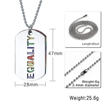 

FXM LK17 stainless steel necklace hot sell popular single women 47mm pendant write equality lover gift women jewelry