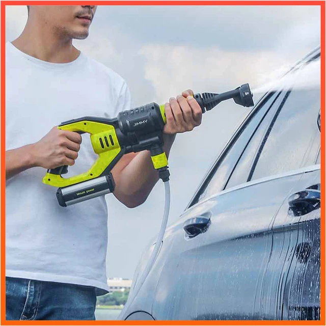 T TOVIA Cordless High Pressure Washer Power Cleaner Max 6 Mpa 870 PSI with  Waterproof Battery Portable Car Washer Garden Spray