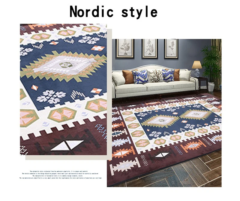 Средиземноморский ковры большой ковёр для гостиной синий спальня Rugs чай стол прямоугольный пол коврики два цвета