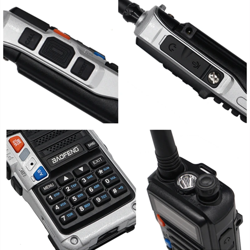 2019 Baofeng UV 5R Pro Walkie Talkie 100% оригинальная 8W UV5R двухсторонняя радиостанция VHF UHF