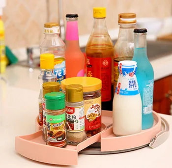 

Household Rotating Racks Practical Condiment Storage Rack Kitchen Storage Organization Pull Out Tray Condiment Bottle Tray