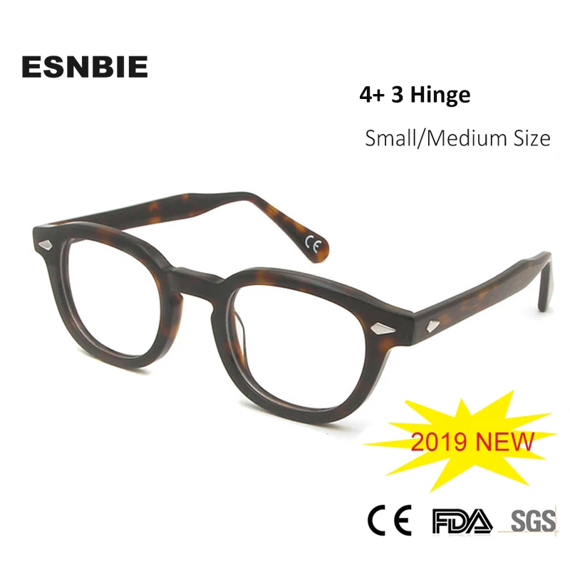 Tanie Wysokiej jakości octan Johnny Depp Style okulary ramka mężczyźni Retro Vintage okulary na receptę kobiety optyczna ramka do okularów okrągłych