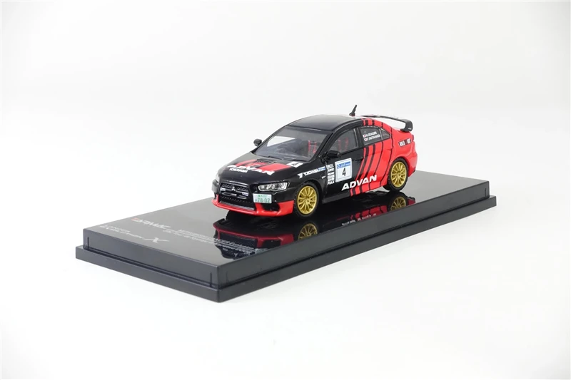 Tarmac работает 1: 64 Mitsubishi EVO X Advan гоночный литой модельный автомобиль