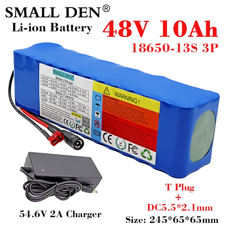 送無料 48v 10ah リチウム電池パック13s3p 500 800ワットハイパワー54 6v電動自転車スクーター電動自転車bms 2a充電器 特売 Safetyshoebazaar Com