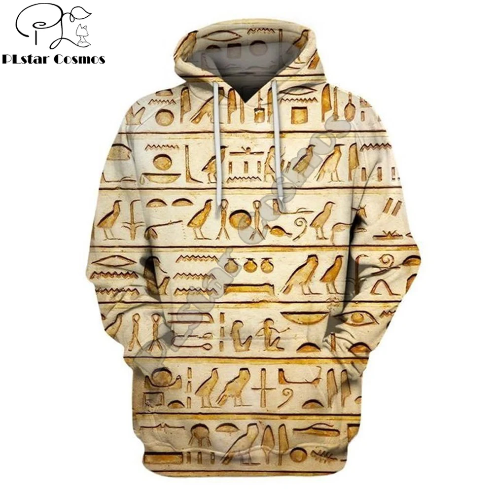 

Ancient Egyptian Words Symbols 3d Printed Men Hoodie Harajuku Fashion Hooded Sweatshirt Unisex Casual Jacket hoodies sudadera