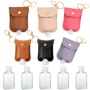 

Travel Bottle Keychain Holder Refillable Empty Bottles Hand Sanitizer Organizer Keychain Key Rangement Zipper Bag