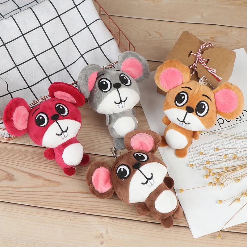 Подарки на год милые мягкие плюшевые игрушки мыши Kawaii крыса мягкие игрушки для детей домашний Рождественский декоративный брелок для ключей