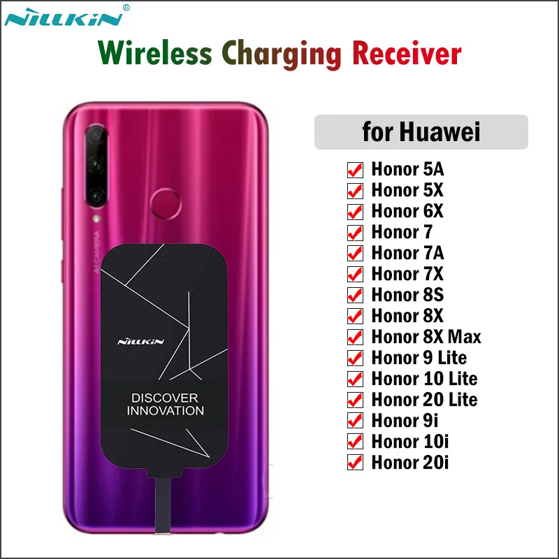 Nillkin Qi беспроводной зарядный приемник для Huawei Honor 9i 10i 20i 10 20 Lite 5X 6X 7X 8X 5A 7A 5C 7C 8C 7S 8S