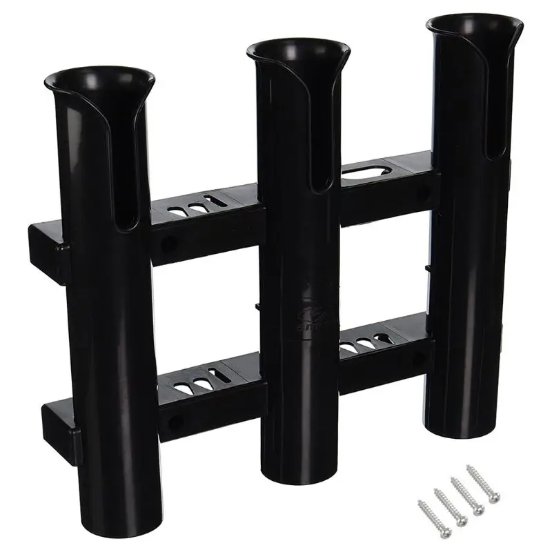 Marine Boat Yacht Kayak Fishing Vertical 3 Link Rod Holder Organiser Pole Tube Mount Bracket Socket Rack Lure Pliers Storage