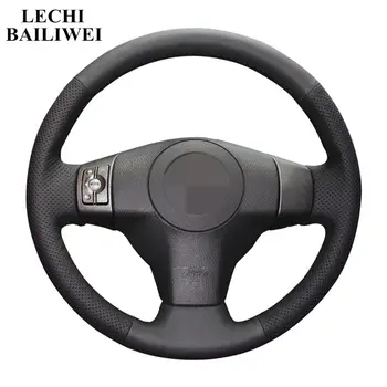 

DIY Black PU Artificial Leather Hand-stitched Car Steering Wheel Cover for Toyota Scion XB 2008 Yaris Vios RAV4 2006-2009