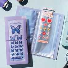 

30Slots Sticker Storage Bag Creative Filing Insert Paper Card Booklet Folder Cute Ticket Holder Decorative Storage Book New