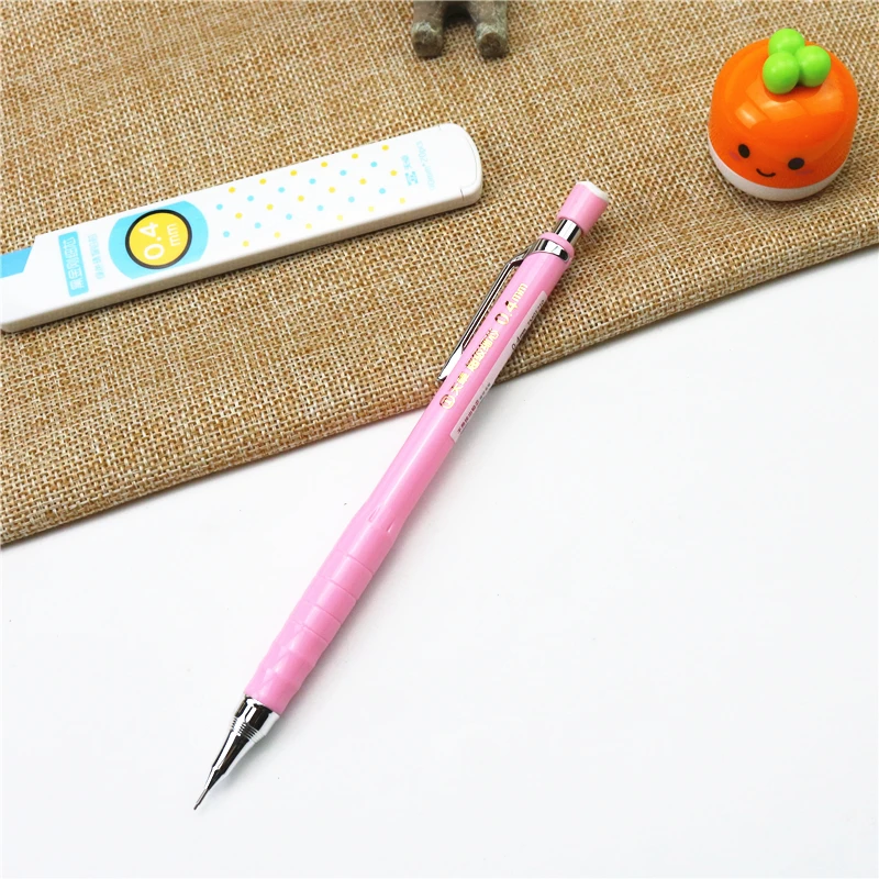 0.4mm thin line mechanical pencil 3PCS a set 2 Pens and 1 refiils Student drawing engineering design writing tools color random