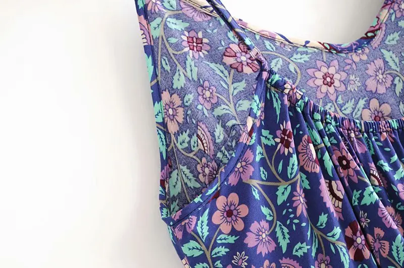 Boho chic женское пляжное богемное платье с цветочным принтом без бретелек Женская одежда из вискозы платье миди vestidos