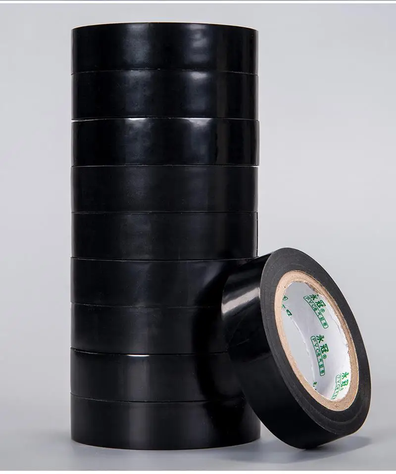 1 roll black tape 10 м сильная клейкая электрическая лента ПВХ водостойкая изоляционная лента для проводного соединения шириной 1,5 см 1 рулон - Цвет: 1 roll black tape