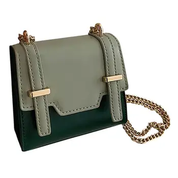 

Women Bag Shoulder Messenger Bag Small Square Bag Wild Chain Fashion Simple Popular Solid color Leather Advanced Casual Wild H1