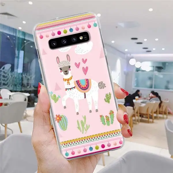 H01 Чехол для телефона с изображением лица ламы альпаки для samsung Galaxy S10 S10e S8 S9 Plus Note 10 Plus 9 8 S6 S7 Edge - Цвет: H01