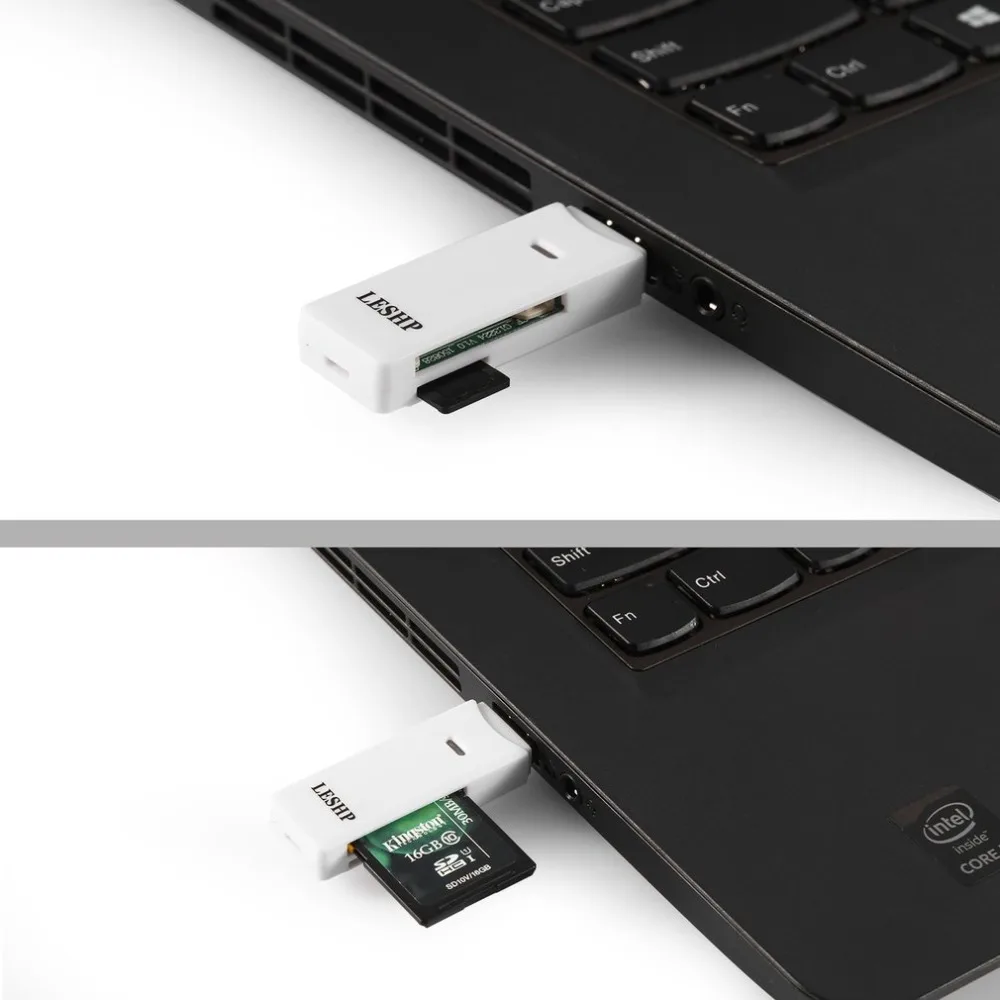 LESHP ультра тонкий Удобный для переноски антиселисмический тепло высокая температура сопротивление USB 3,0 кард-ридер для SD карты SM