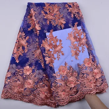 

Frican Lace Fabric 2020 Embroidered Nigerian Laces Fabric Bridal High Quality French Tulle Lace Fabric For Wedding dress A1281