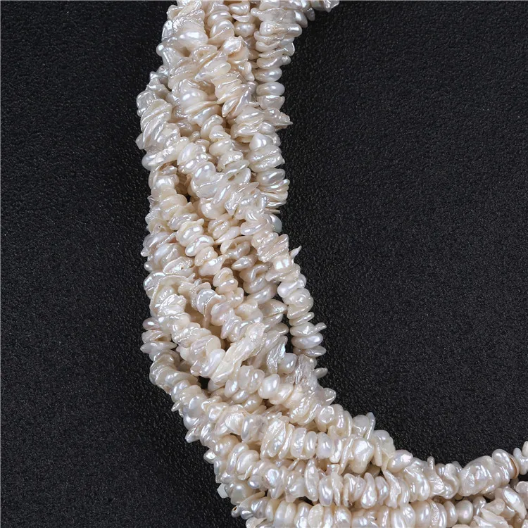 hot sale 5-6mm AA grade keshi freshwater pearl strands