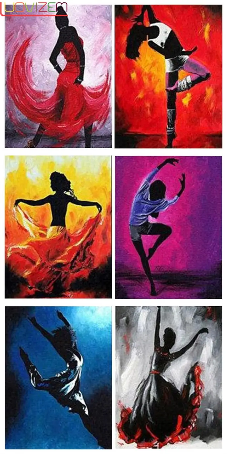 

Diamond Embroidery Dancer 5D DIY Diamond Painting Cross Stitch Girl Full Round Rhinestone Picture European Home Decor Gift New