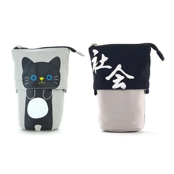 

Portable Canvas Pencil Pen Case Cosmetic Makeup Coin Pouch Zipper Bag Purse
