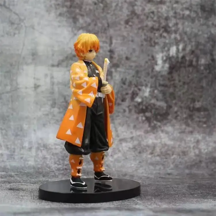Аниме демон убийца Kimetsu no Yaiba Agatsuma Zenitsu модель куклы игрушки подарки косплей ПВХ фигурка