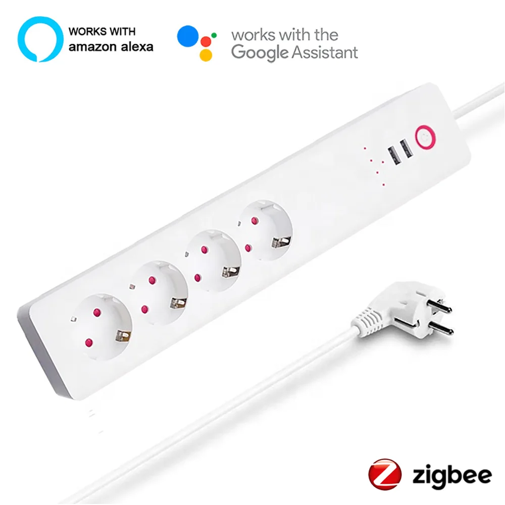 UseeLink Zigbee Power Strip Surge Protector 16A 3500W Fonctionne avec Alexa  Google Home 4 Prises AC Commutateurs individuels Hub requis Certifié CE :  : Bricolage