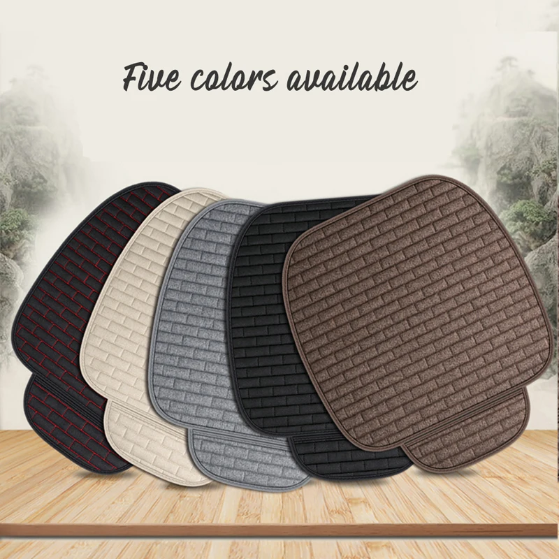 Linen car seat cover protector linen front seat back cushion pad cushion back car accessories Suitable for all model