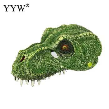 

Funny Green Dinosaur Mask Party Halloween Masks Mascaras Animales Masquerade Cosplay Eye Masker Realistic Maska Carnival Mask