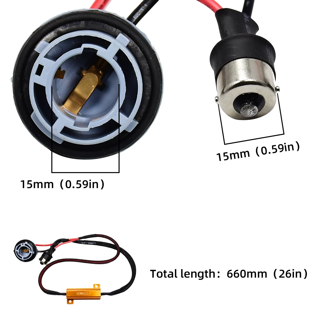 YUNPICAR 50 Вт 6Ohm 1156 BA15S 114 светодиодные РЕЗИСТОРЫ НАГРУЗКИ Fix Hyper мигающий Быстрый мигание Canbus код ошибки Eliminator Предупреждение