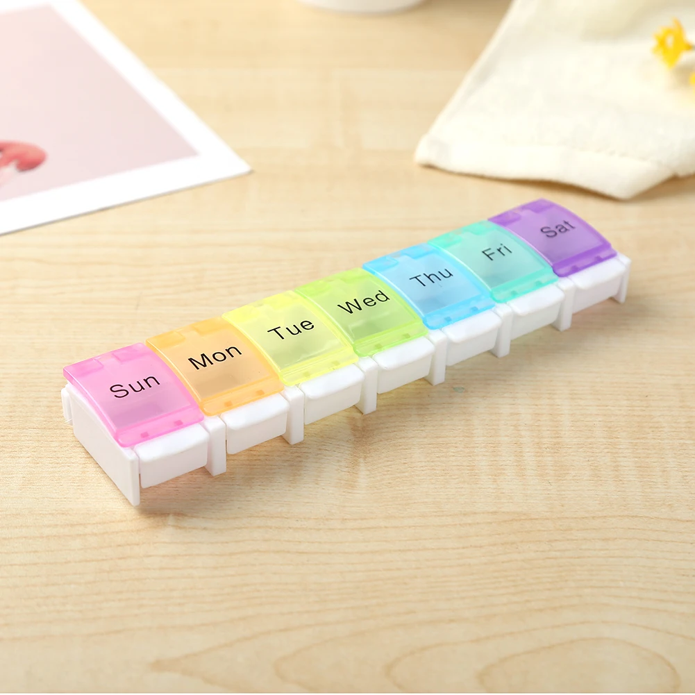 7 Days Weekly Pills Box Tablet Holder Storage Case Portable Mini Pill
