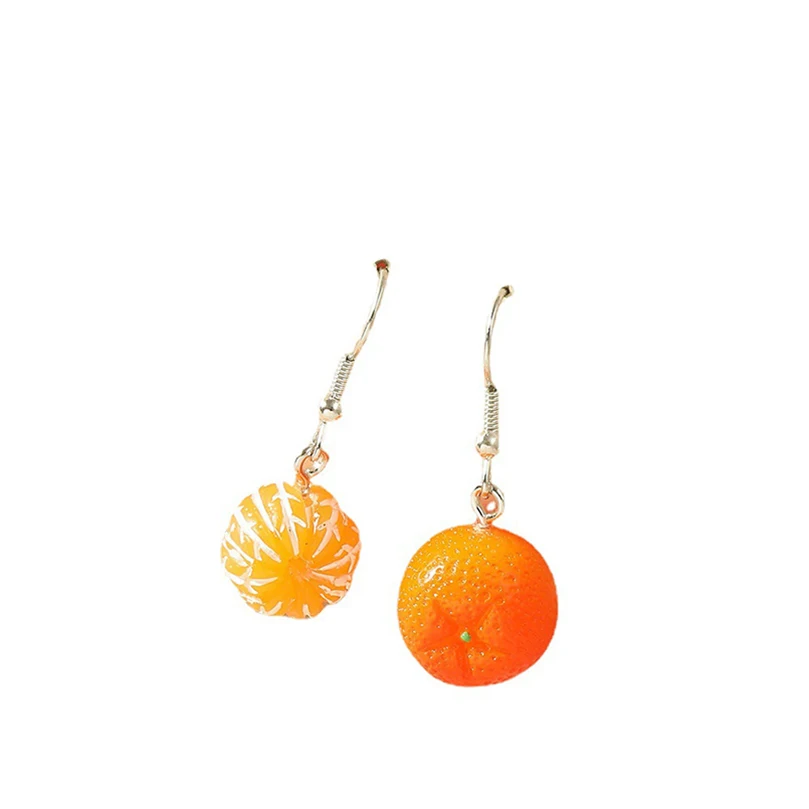Dangle Earrings Drop Earrings Fruit Design Earrings Unusual Earing Women Orange Fruit Drop Hanging Earrings For Teen Funny Girls Female Ear Rings Jewelry Gift Stainless Steel