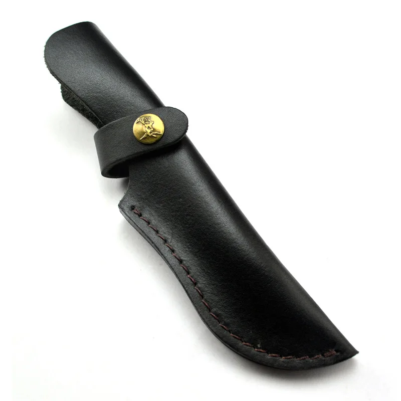 

Tactical Straight Cutter Scabbard Durable cowhide Leather Sheath Fixed Blade Knife Pouch Cover Multi Holster Portable
