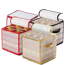 

Christmas Apple Baubles Storage Box 3 Layers Multi Cells Xmas Tree Decorative Stuffs Organizer Fruit Egg Bin Organizer