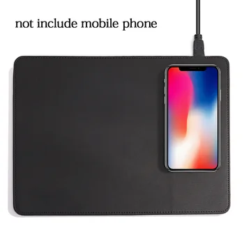 

Universal Qi Charger Wireless Charging Mouse Pad PU Multifunctional Luxury USB Fast Charging Portable Anti Scratch Mouse Mat