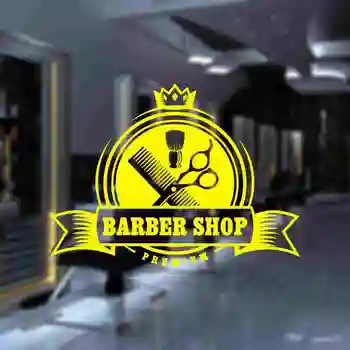 

Barbershop Sticker Bread Decal Customized Vinyl Wall Art Decor Windows Decoration Haircut Shavers Glass Barber Shop Decals